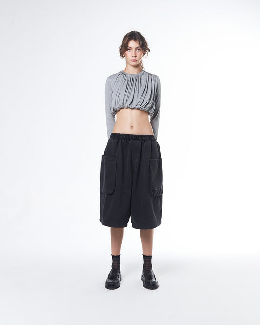 BURMUDA SHORTS OVERSIZED (DARK GREY)