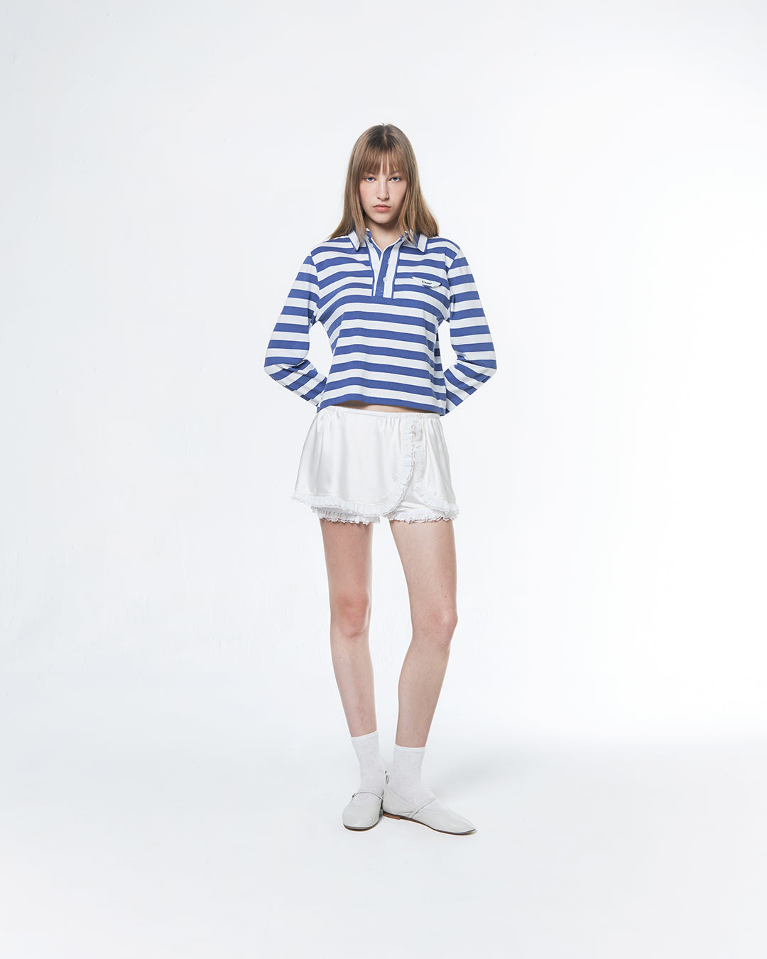 SATIN MINI SKIRT (OFF WHITE)