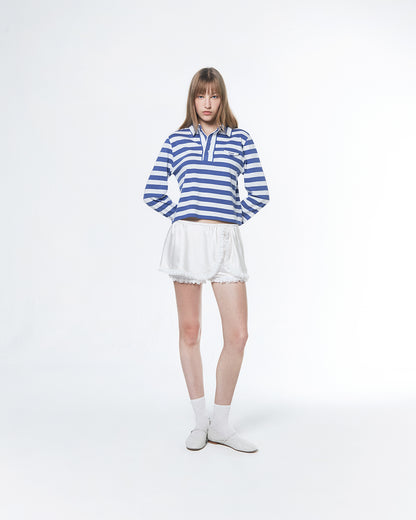 SATIN MINI SKIRT (OFF WHITE)