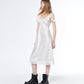 SATIN MIDI DRESS (OFF WHITE)