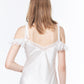 SATIN MIDI DRESS (OFF WHITE)