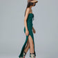 TUBE DRESS (GREEN-NAVY)